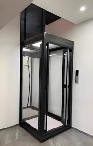 a black frame home elevator