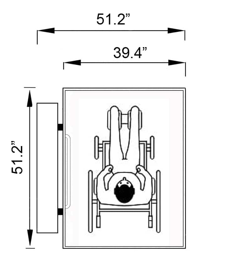 an wheelchair accessible elevator footprint